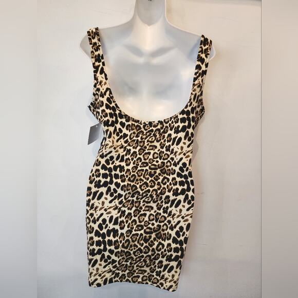 New Animal Print Sexy Stretch Tank Dress Size XL - Picture 6 of 11